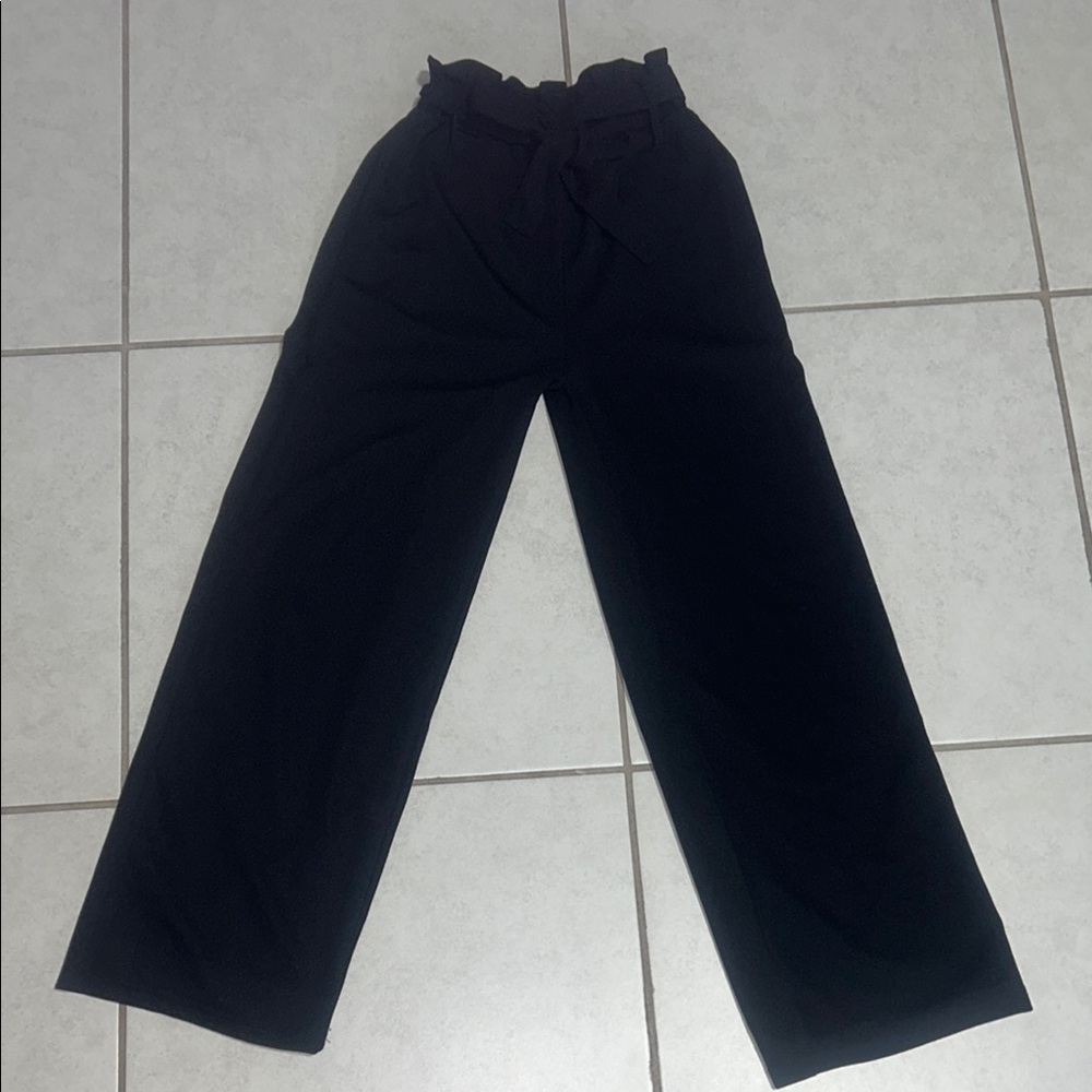 Black Wide-Leg Trousers